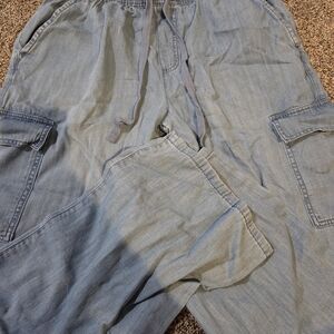 Casual Blue Cargo Pants for Men